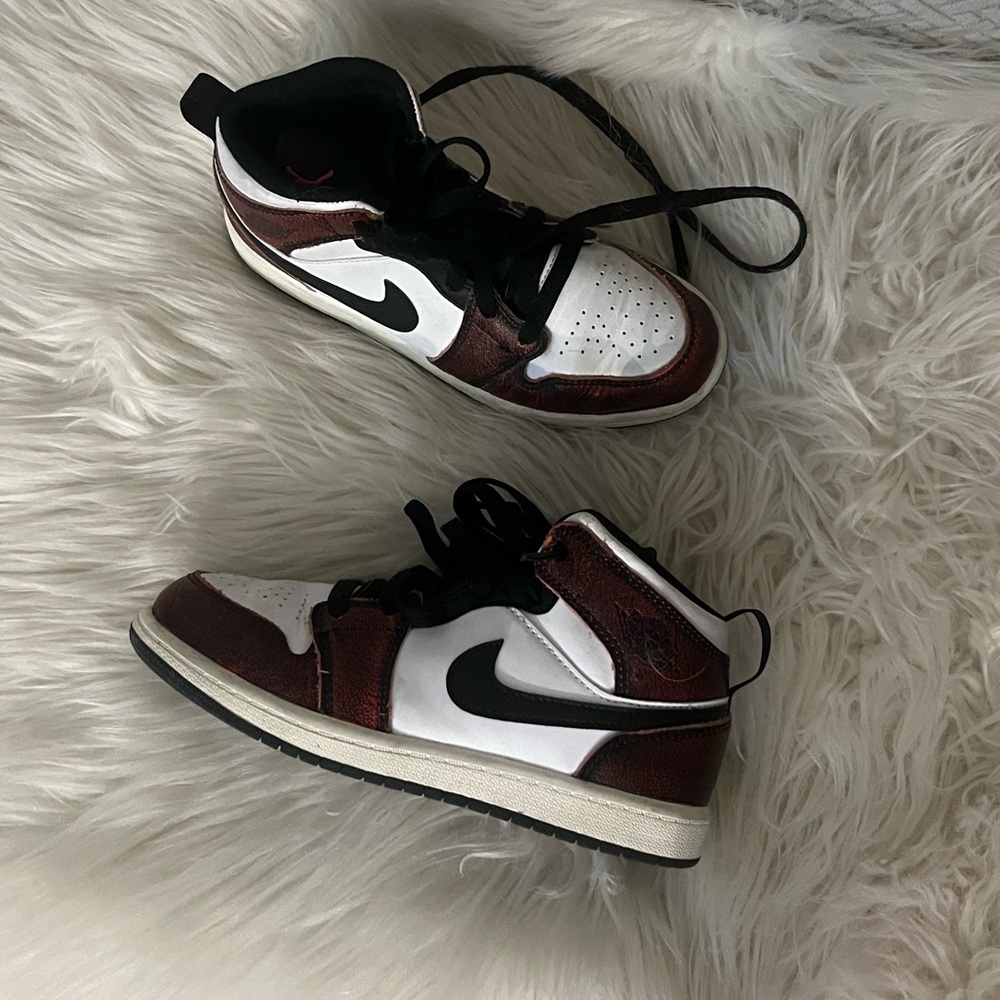 Nike Jordans - red white black - great condition.